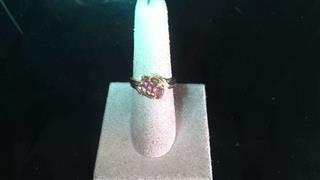Synthetic Pink Tourmaline Lady's Stone & Diamond Ring 2 Diamonds .10 Carat T.W.